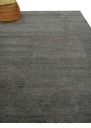 Charcoal Premium Wool Gabbeh Area Rug - Hand Tufted Contemporary by The Rug Decor
