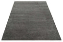 Solid Charcoal Woolen Hand Tufted contemporary area Rug