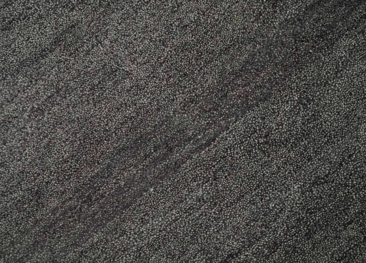 Charcoal Premium Wool Gabbeh Area Rug - Hand Tufted Contemporary, photo 5 of 10