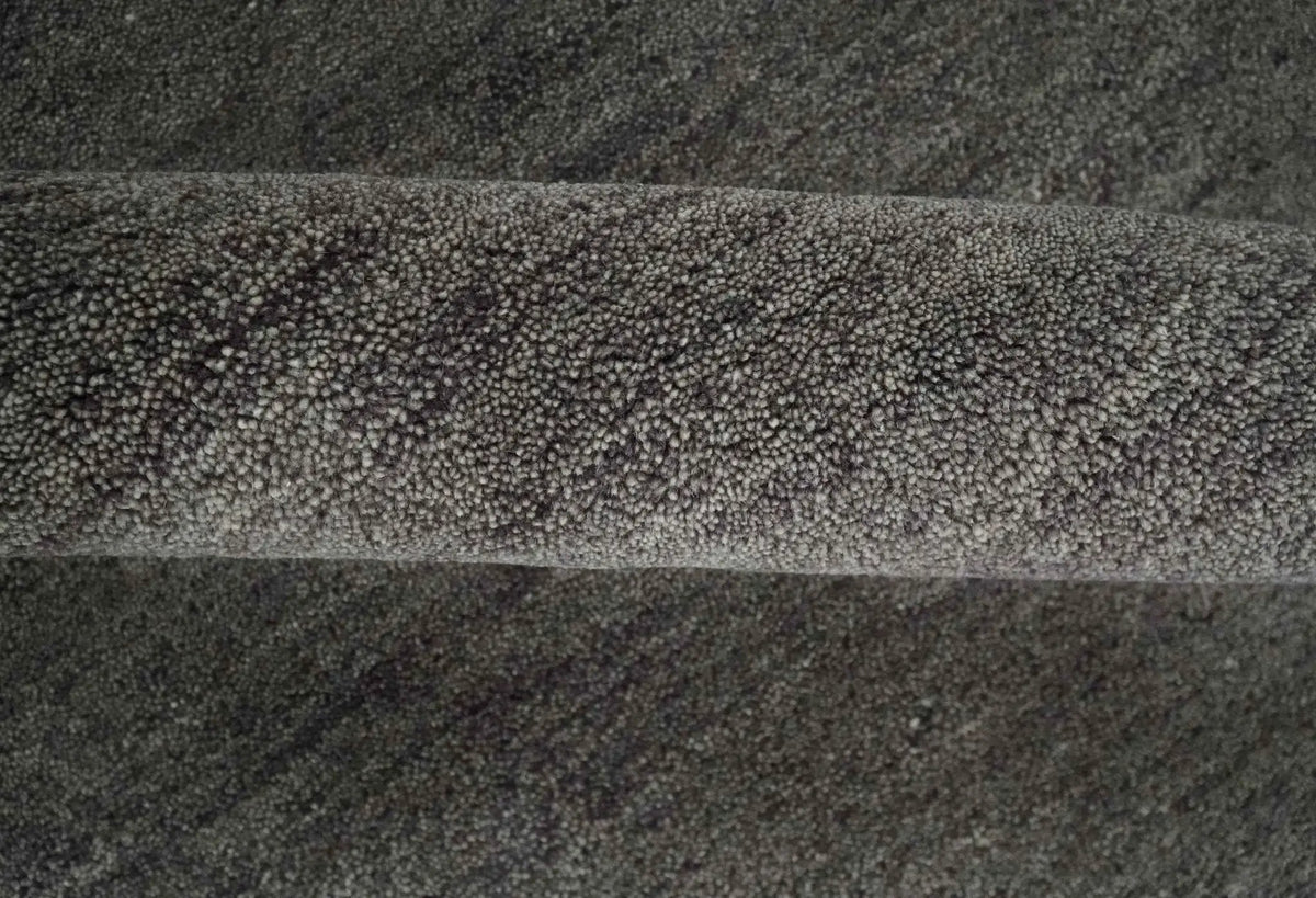 Charcoal Premium Wool Gabbeh Area Rug - Hand Tufted Contemporary, photo 8 of 10