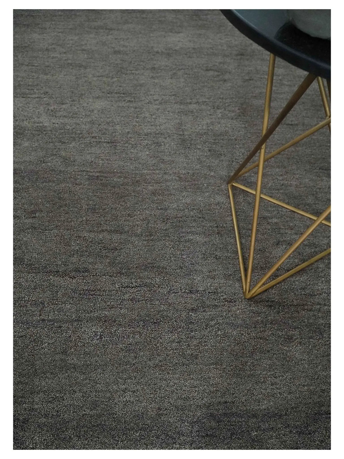 Charcoal Premium Wool Gabbeh Area Rug - Hand Tufted Contemporary, photo 3 of 10