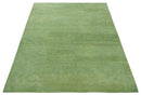Solid Green Woolen Hand Tufted contemporary 8x10 wool Rug by The Rug Decor