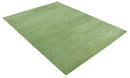 Solid Green Woolen Hand Tufted contemporary 8x10 wool Rug by The Rug Decor
