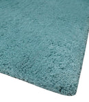 Solid Plush and Soft 3x5, 4x6 and 5x7 Hand Woven Shag Teal Area Rug