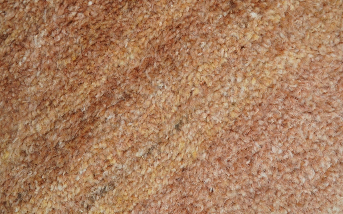 Solid Rust Wool Hand Knotted Area Rug Contemporary Custom Made, photo 2 of 9