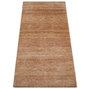 Solid Rust Hand knotted Contemporary Custom Made wool Area Rug