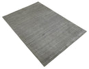 Solid Shaded Gray Shaded Scandinavian 5x7 Blended Wool Flatwoven Area Rug | HL33