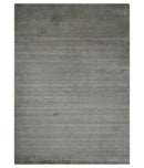 Solid Shaded Gray Shaded Scandinavian 5x7 Blended Wool Flatwoven Area Rug | HL33