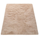 Solid Shag Rug Silky Soft & Fluffy In Beige