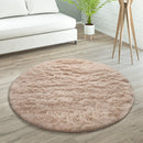 Solid Shag Rug Silky Soft & Fluffy In Beige
