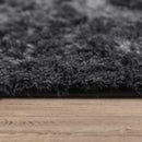 Solid Shag Rug Silky Soft & Fluffy In Black