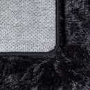 Solid Shag Rug Silky Soft & Fluffy In Black