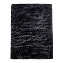 Solid Shag Rug Silky Soft & Fluffy In Black