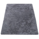 Solid Shag Rug Silky Soft & Fluffy In Grey