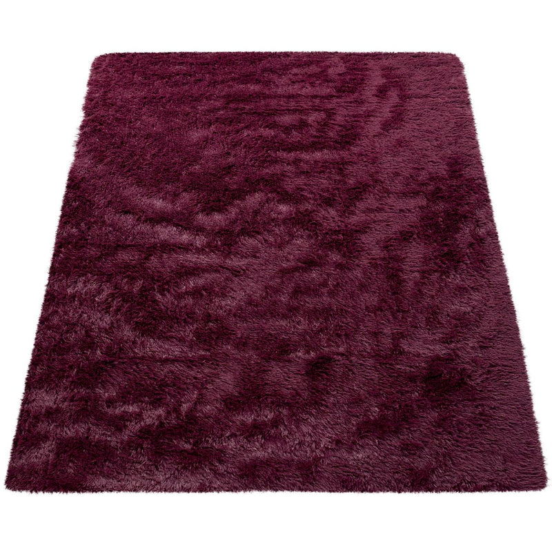 Solid Shag Rug Silky Soft & Fluffy In Purple