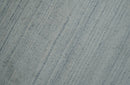 Solid Silver and White Scandinavian 5x7 Blended Wool Flatwoven Area Rug | HL22