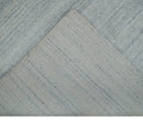 Solid Silver and White Scandinavian 5x7 Blended Wool Flatwoven Area Rug | HL22