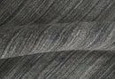 Solid Silver and Charcoal Shaded Scandinavian 5x7 Blended Wool Flatwoven Area Rug | HL23