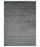 Solid Gray Shaded Scandinavian 5x7 Blended Wool Flatwoven Area Rug | HL37
