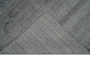 Solid Gray Shaded Scandinavian 5x7 Blended Wool Flatwoven Area Rug | HL37