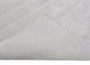Modern Solid Silver Hand Woven Wool and Viscose Rug