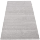 Modern Solid Silver Hand Woven Wool and Viscose Rug