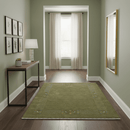 Solid with Border Patterns Hand Loomed Wool Area Rug