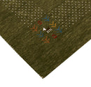 Hand Loomed Wool Area Rug - Solid Center with Decorative Border by The Rug Decor