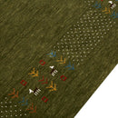 Hand Loomed Wool Area Rug - Solid Center with Decorative Border by The Rug Decor