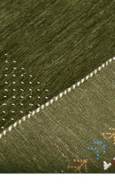 Hand Loomed Wool Area Rug - Solid Center with Decorative Border by The Rug Decor
