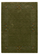 Hand Loomed Wool Area Rug - Solid Center with Decorative Border by The Rug Decor