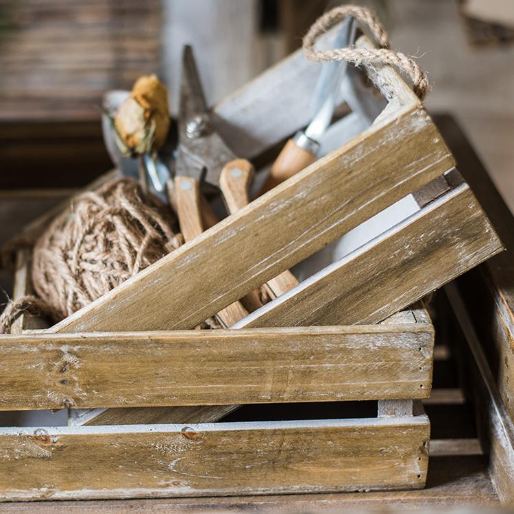 Solid Wood Crate With Rope Handles, photo 7 of 8