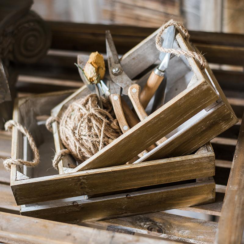 Solid Wood Crate With Rope Handles, photo 5 of 8