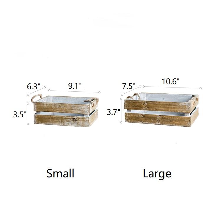 Solid Wood Crate With Rope Handles, photo 8 of 8