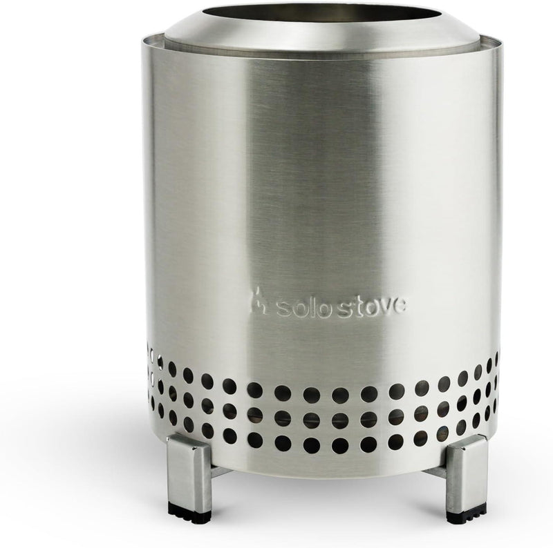 Solo Stove Mesa Tabletop Fire Pit with Stand | Low Smoke Outdoor Mini Fire for Urban & Suburbs | Fueled by Pellets or Wood