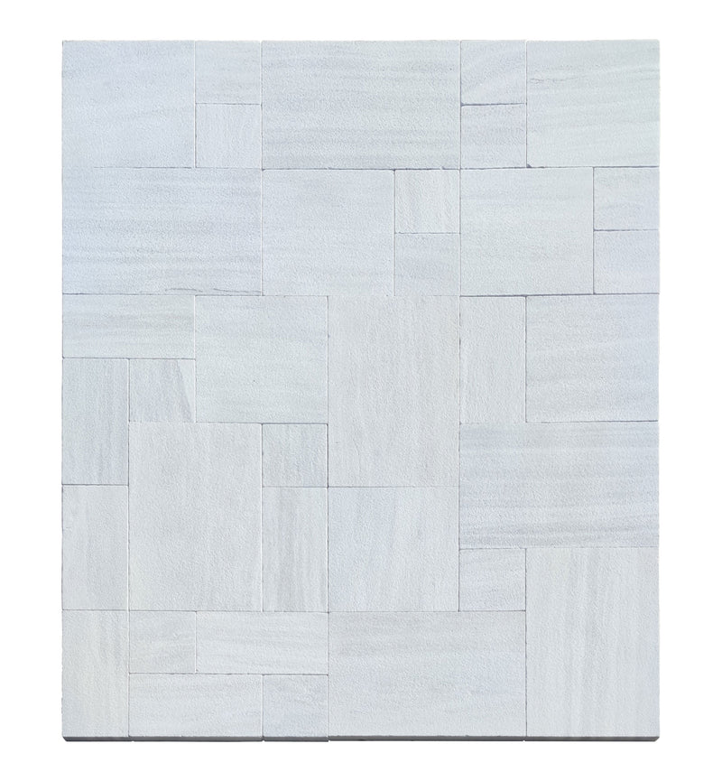 Solto White Tumbled Marble Pavers