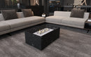 Black Marble Coffee Table with Built-in Fireplace by MEG Custom Marble By Ziynet A. LLC