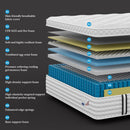 King Hybrid Mattress Memory Foam Spinal Alignment Support