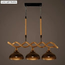 GobekUsa Sophie's Rustic 3-Light Island Pendant with Beige Hemp Rope Shade for Restaurant Suspension Light