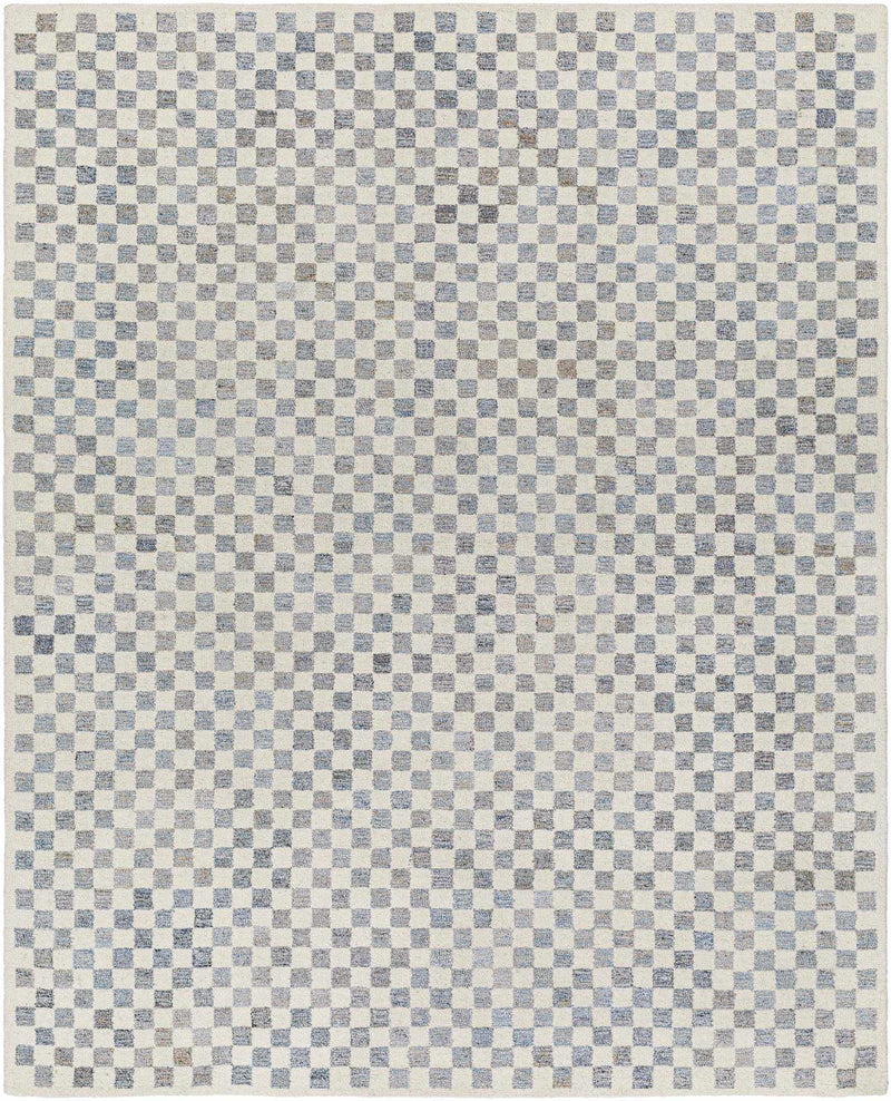 Halen Gray Checkered Area Rug