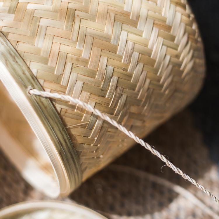 Southeast Asia Round Bamboo Tea Box Jar