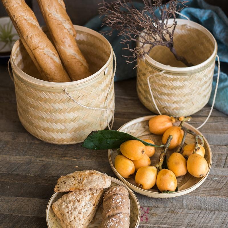 Southeast Asia Round Bamboo Tea Box Jar