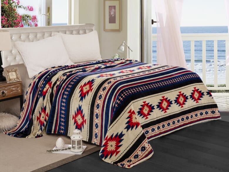 Oversized Southwest Aztec Throw Blanket