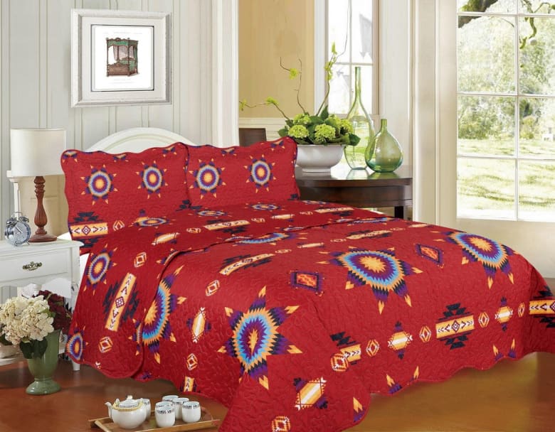 Southwest Aztec Starburst Quilt Set