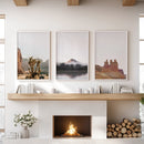 Southwest Desert Set of 3 Prints. Canyon Landscape, Red Rock by Wall Art Set