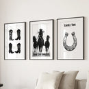 Western Cowgirl Wall Art Set of 3. Rustic Ranch Decor by Wall Art Set