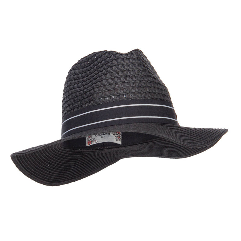 Striped Band Paper Panama Hat