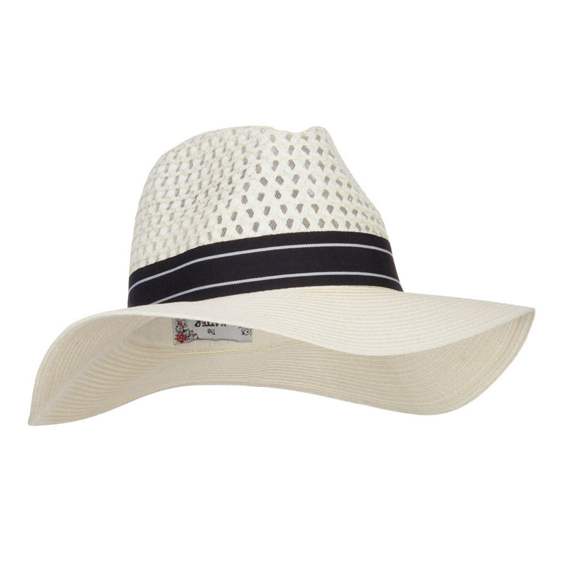 Striped Band Paper Panama Hat