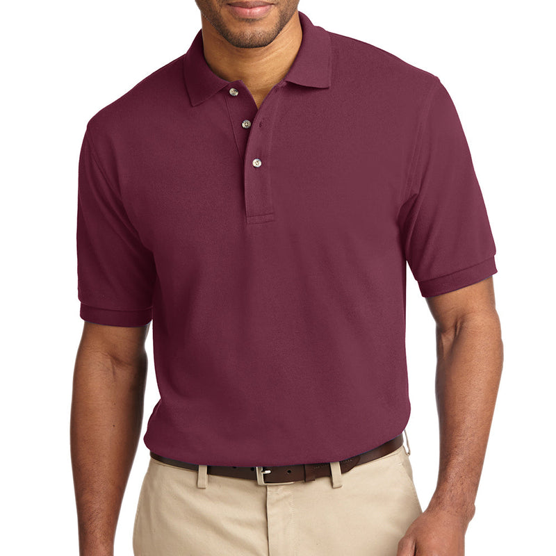 Men's Big Size Port Authority Heavyweight Cotton Pique Polo T-Shirt