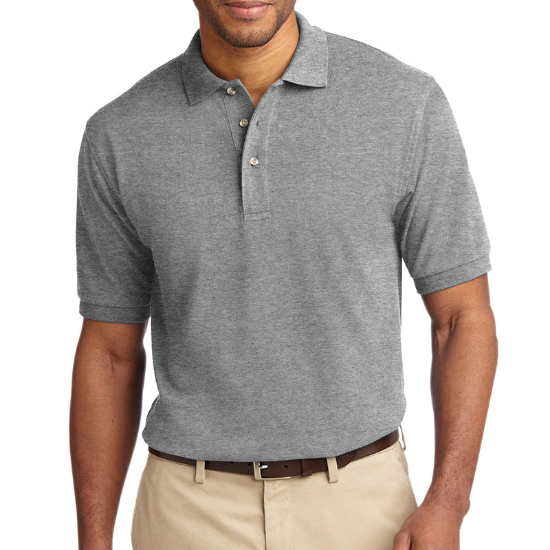 Men's Big Size Port Authority Heavyweight Cotton Pique Polo T-Shirt